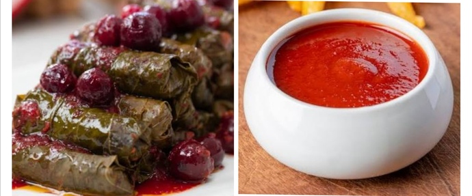 Yaprak sarmaya ketçap sıkar mısınız?