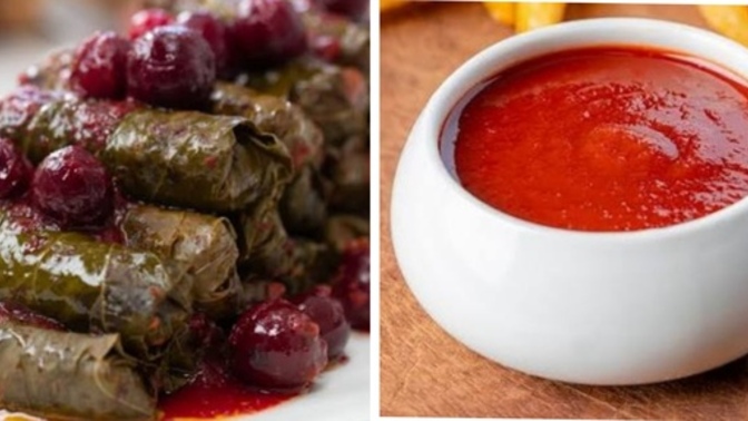 Yaprak sarmaya ketçap sıkar mısınız?