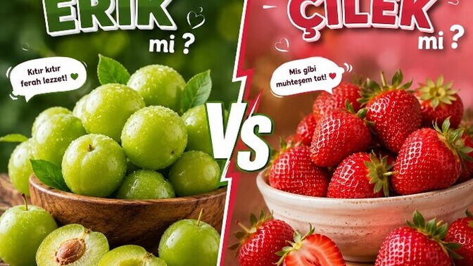 Kıtır kıtır erik mi, mis gibi çilek mi?