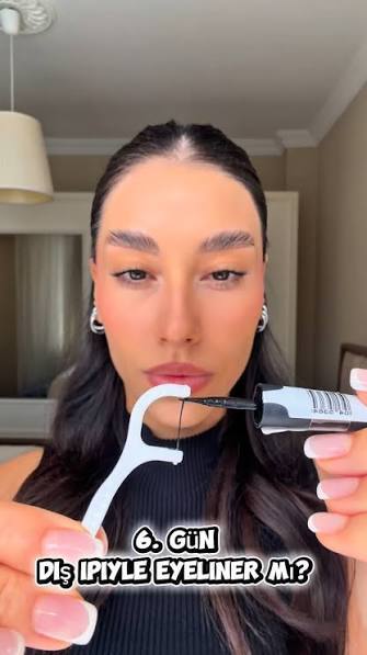 Hiç kürdanla eyeliner çekmeyi denediniz mi?