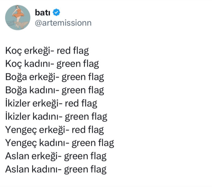 Red flag mısınız, green flag mı?