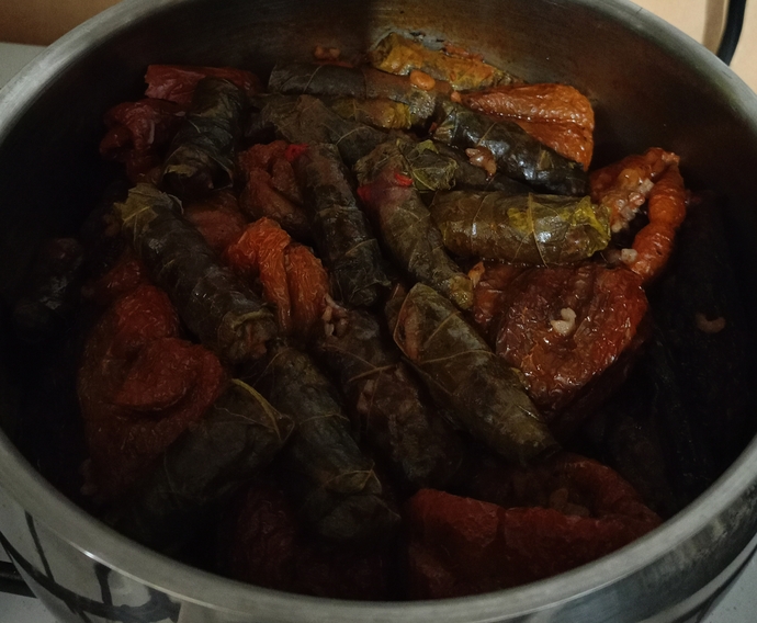 Baba ocağına gelir gelmez benim duramayış kaç puan 😄🙋‍♀Gece karışık sarma & kuru dolma yaptım bizim yiyeceğimiz kadar da olsa?