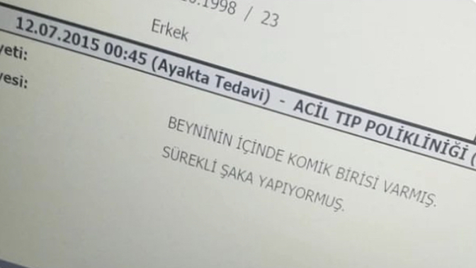 Doktorlardan, hemşirelerden ya da sağlıkçılardan duyduğunuz en tuhaf hasta tanısı nedir?