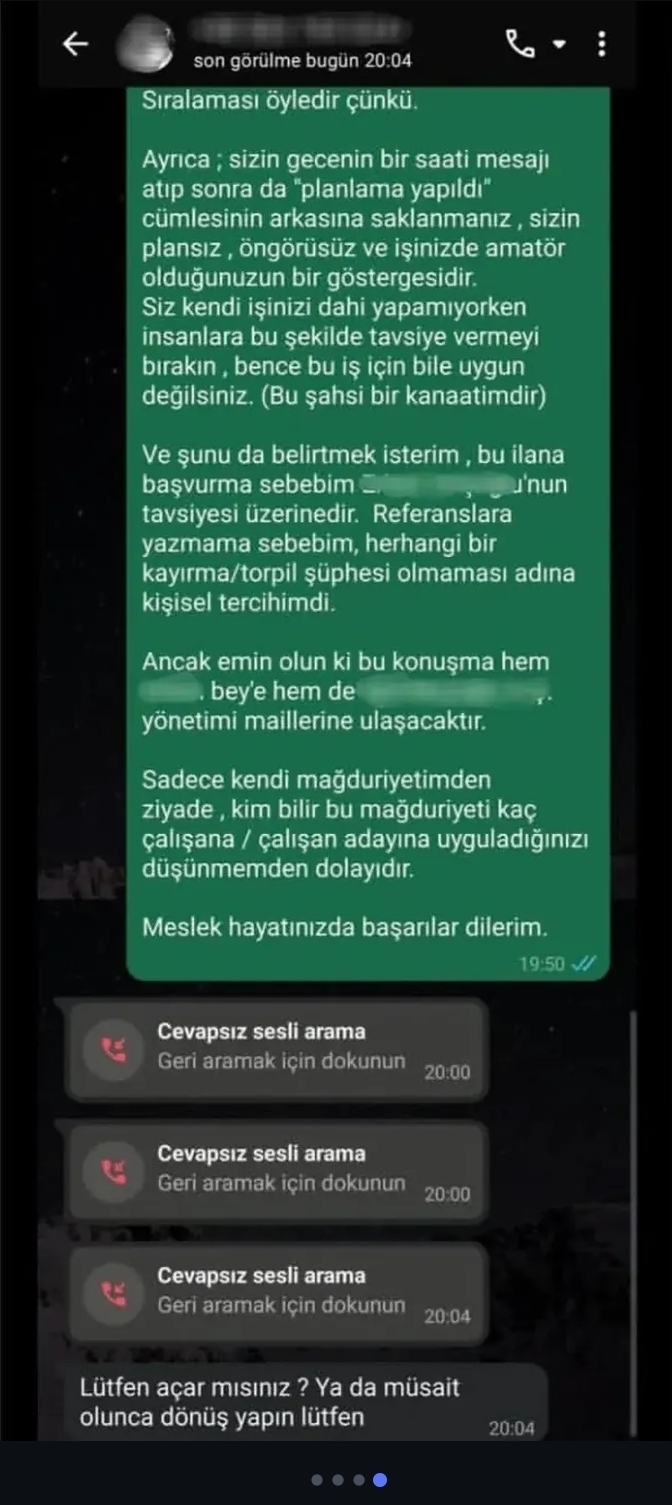 Yaptığı iş başvurusu için gecenin 3ünde sabah için randevu verildi. Sizi de gece gece arayan ciddi insanlar oluyor mu?