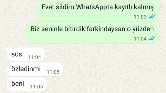 Ayrıldıktan 1,5 ay sonra dönen exle tekrar olurmuydunuz?
