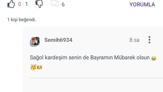 Sitede bulaştığın biri var mı?