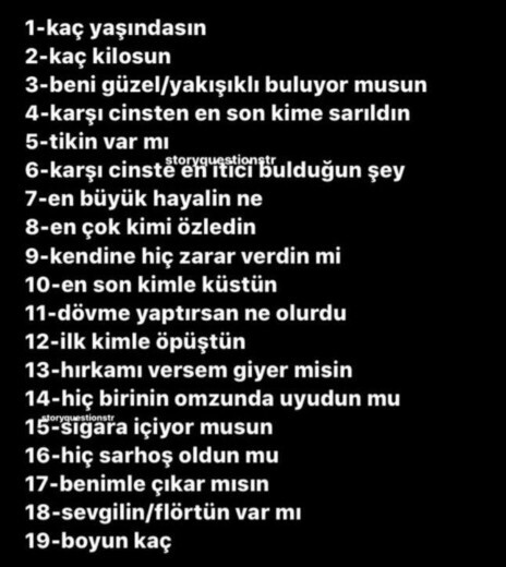 İstediğinizi sorabilirsiniz?