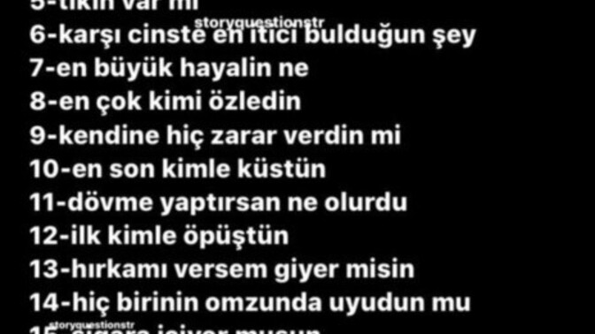 İstediğinizi sorabilirsiniz?
