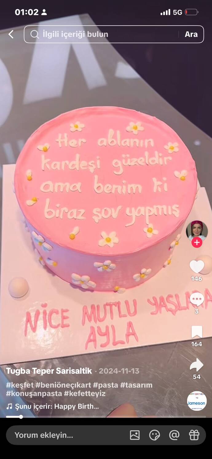 Aşkolar doğum günü pastam nasıl?