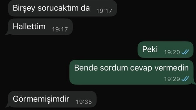 Kuzenim Eda engeli kaldırıp beni arayıp yazdı, sizce amacı ne olabilir?