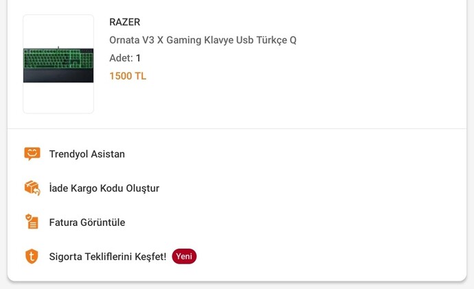 En son trendyoldan ne aldınız?