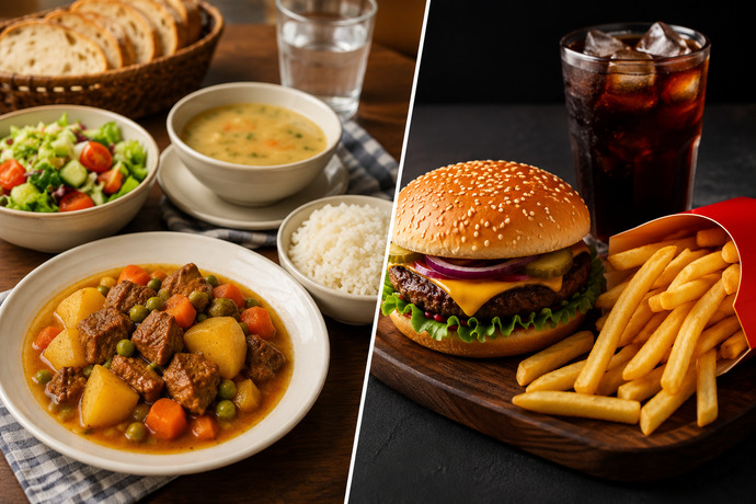 Ev yemeği mi, fast food mu?