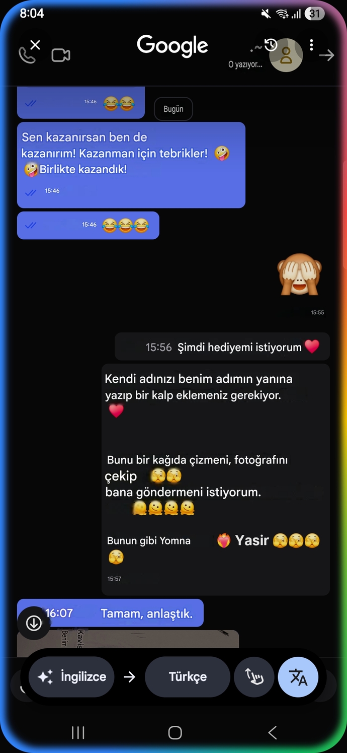 Nişanlımın Bu çizimi çerçeveletip ofisine asmak istemenin en özel nedeni ne sizce?