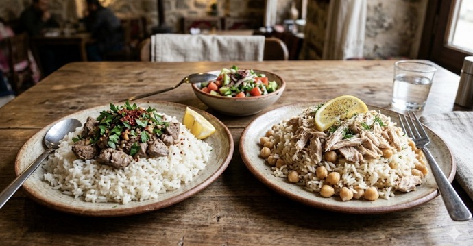 Arnavut ciğerli pilav mı? tavuklu pilav mı?