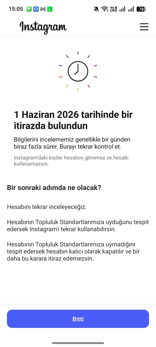 Instagram hesabım 24 saattir kapanmadı, çok kişi ekleyince shadow ban mı yedim ne yapmalıyım?