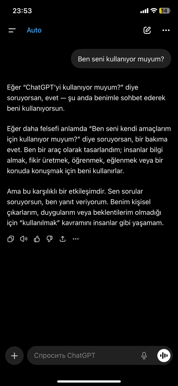 Chatgpt kullanıyor musunuz?