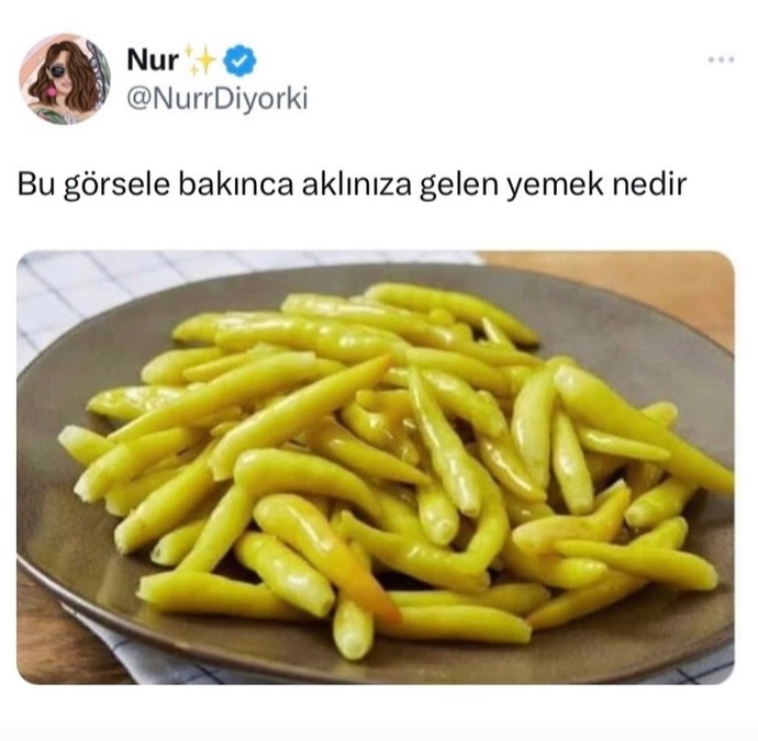 Görsele bakınca aklına gelen ilk yemek?