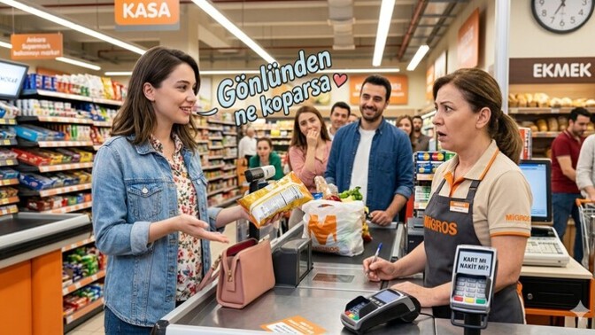 Markette kasadaki görevli "Karttan mı nakit mi?" diye sorunca "Gönlünden ne koparsa" desem ayıp olur mu? 🛒💸?