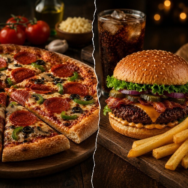 Pizzayı mı daha çok seviyorsunuz yoksa hamburgeri mi?