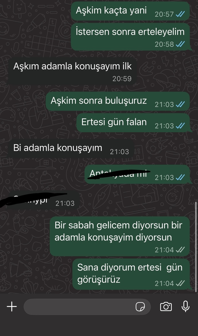Sevgilim sürekli buluşmaya gelince böyle yapıyor saçmalık değil mi yaptıği?
