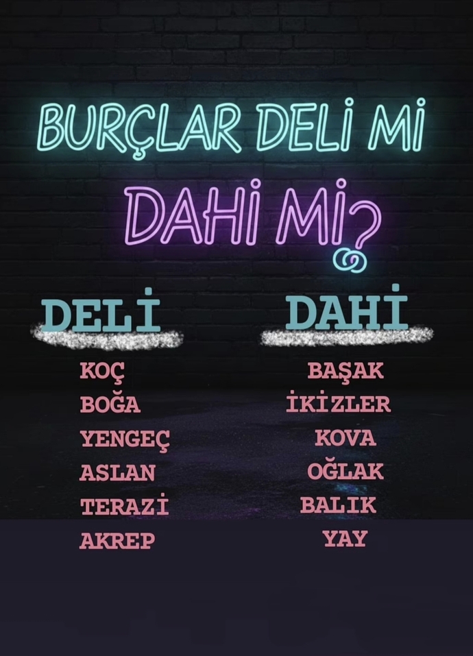 Deli misin Dahi mi?