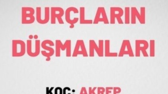 Burçların düşmanı hangi burç 😄?
