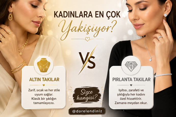 Kadınlara en çok altın takılar mı yoksa pırlanta takılar mı yakışıyor?