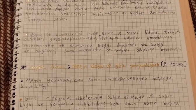 Siz nasıl ders notları alıyorsunuz, etkili ve düzenli not tutma taktikleriniz neler?