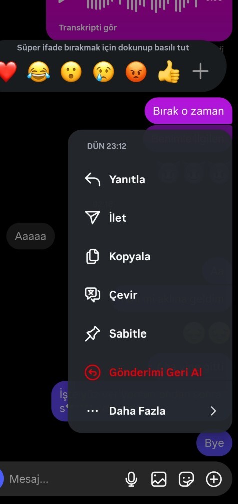 Beni anlayacak biri istiyorum deyip sonra 5 saat kaybolan biri ne istiyor olabilir?