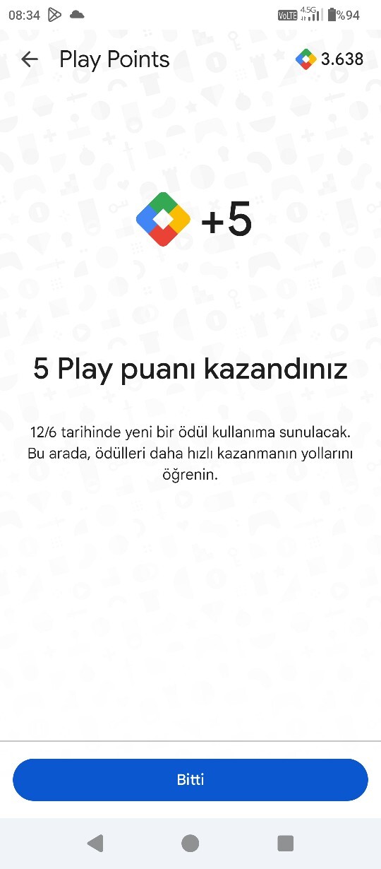 Sizce kaç Google Play puanı normal, şu an sizde kaç puan var?