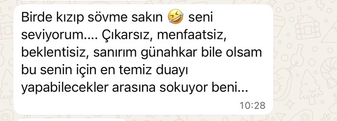 En son ne zaman birisi sana “seni seviyorum” dedi?