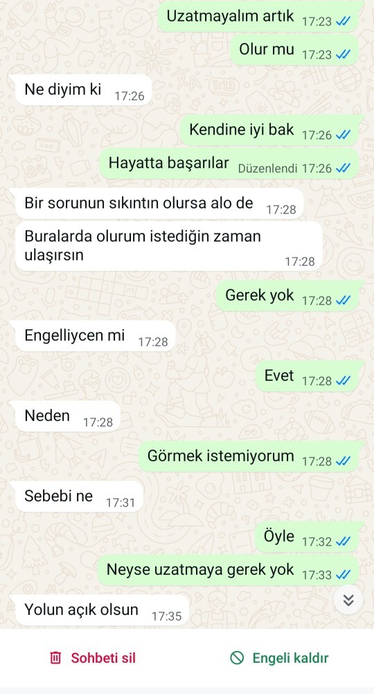 Şu mesajları okur musunuz?