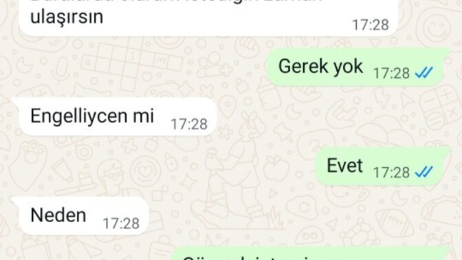 Şu mesajları okur musunuz?