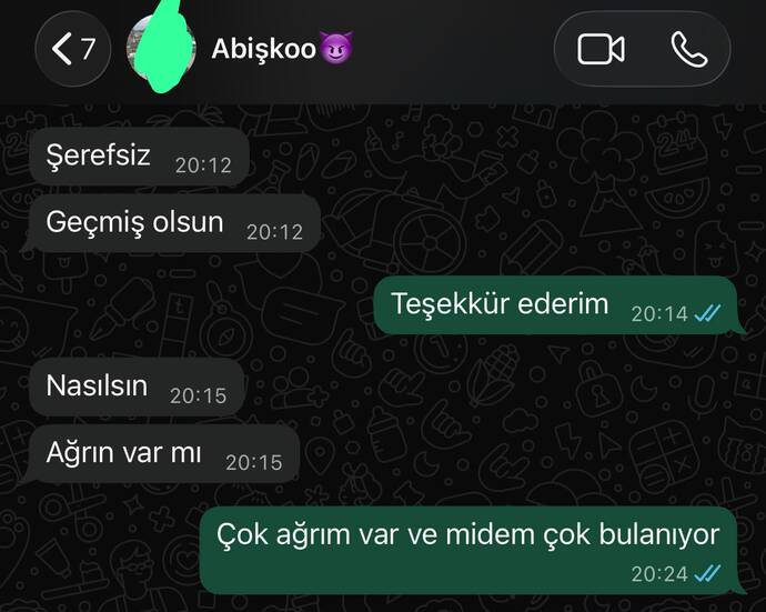 Hasta oldu güneşsuu