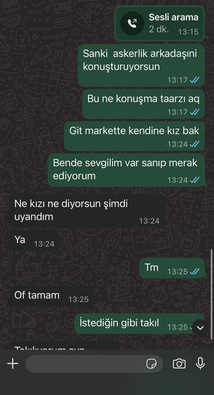 Sevgilim çok ilgisiz değil mi?