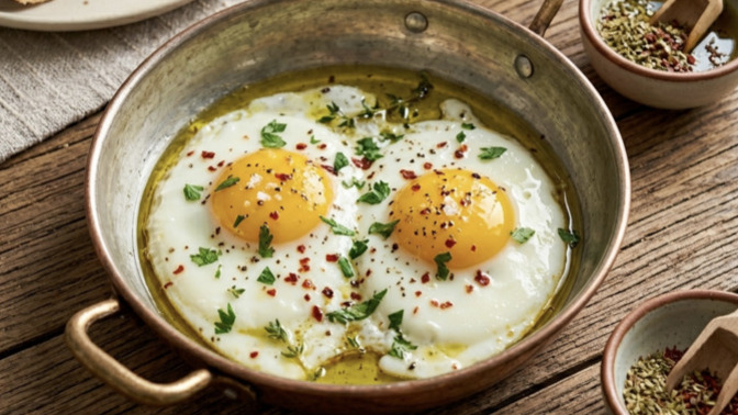 Sahanda zeytinyağlı yumurta sever misiniz?