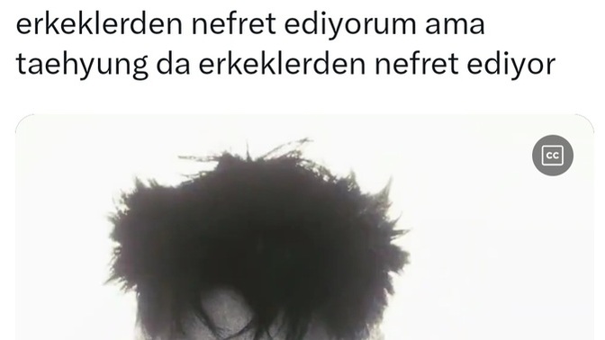 KS'de "Erkeklerden nefret ediyorum." dersem, haftada bir erkeklerden nefret ettiği için linç yiyen Taehyung gibi linç yer miyim 🤡?