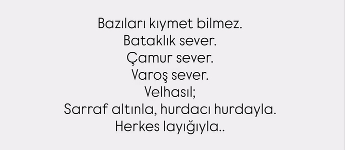 Kıymet bilir misiniz?