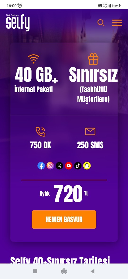 Görsel faturalı tarifeye bakabilir misiniz?