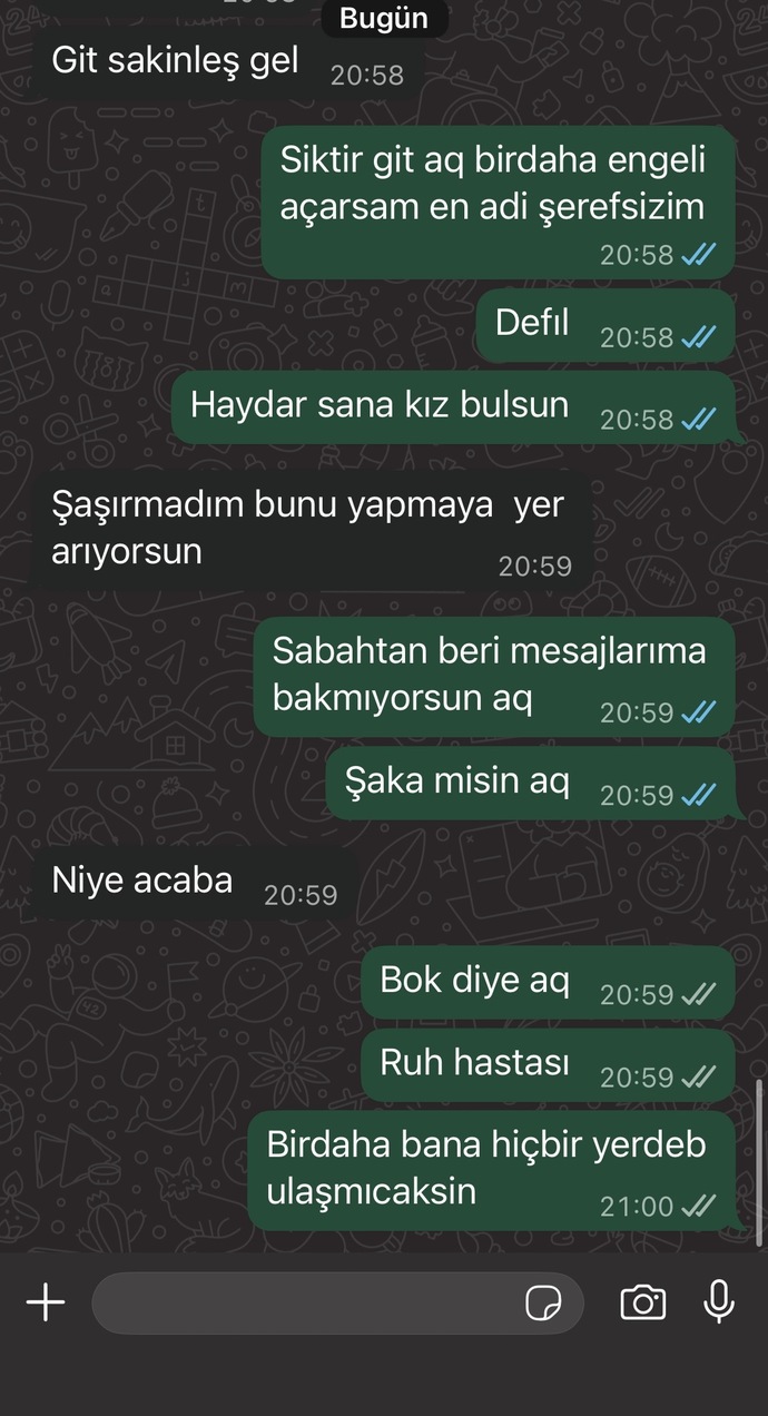 Ayrılmakta haksız miyim ( sabahtan beri yazmıyor aq)?