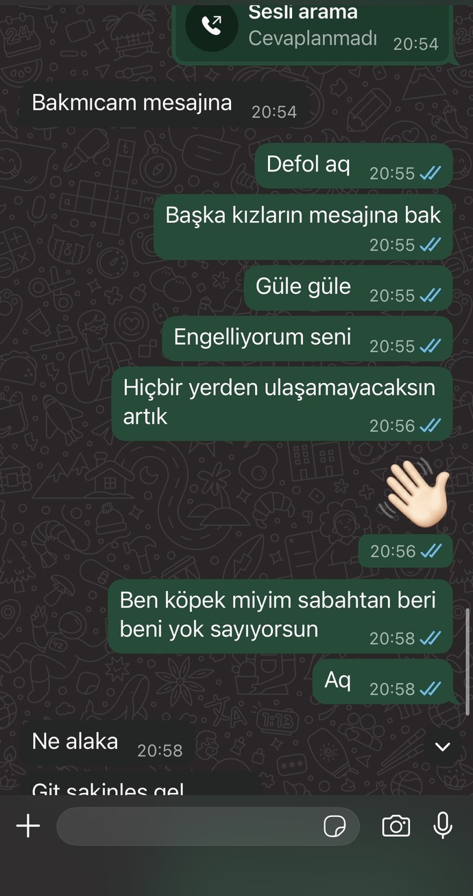 Ayrılmakta haksız miyim ( sabahtan beri yazmıyor aq)?