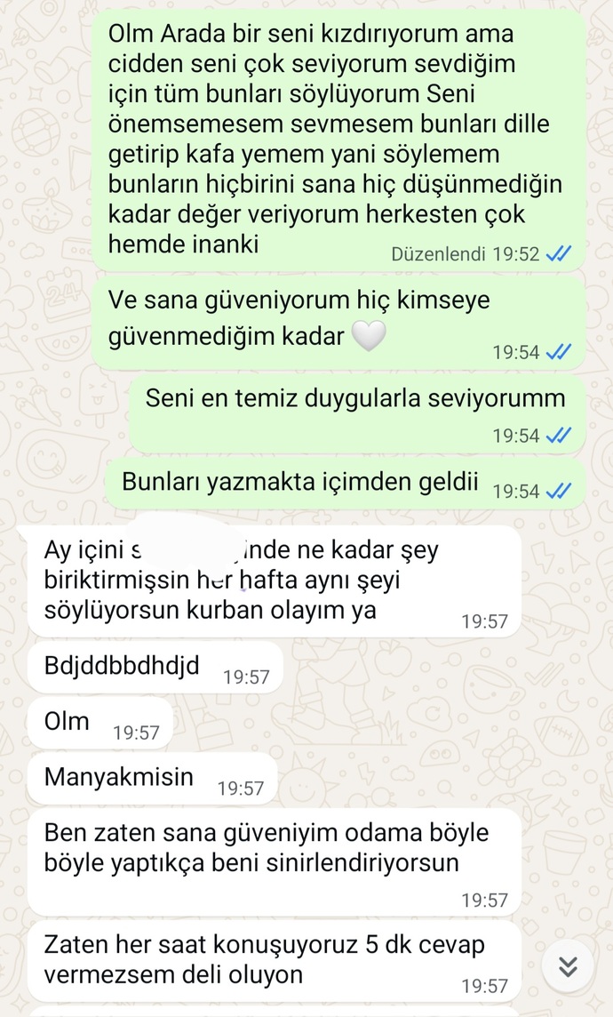 Sevgilim mesajıma böyle cevap verdi, sizce ne demek istemiş olabilir?