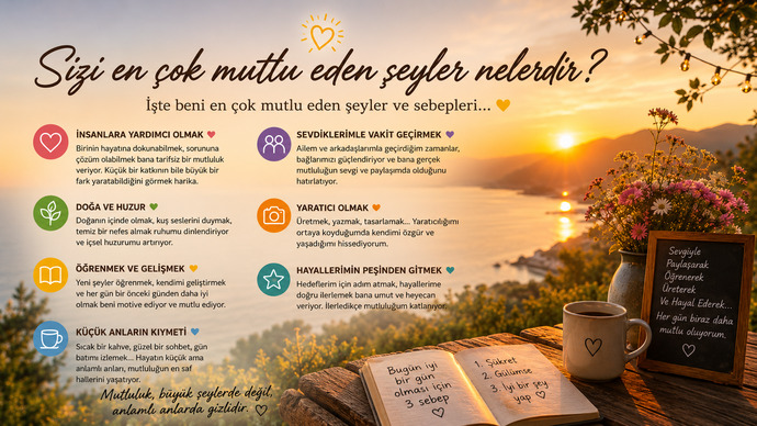 Sizi en çok mutlu eden şeyler nelerdir?