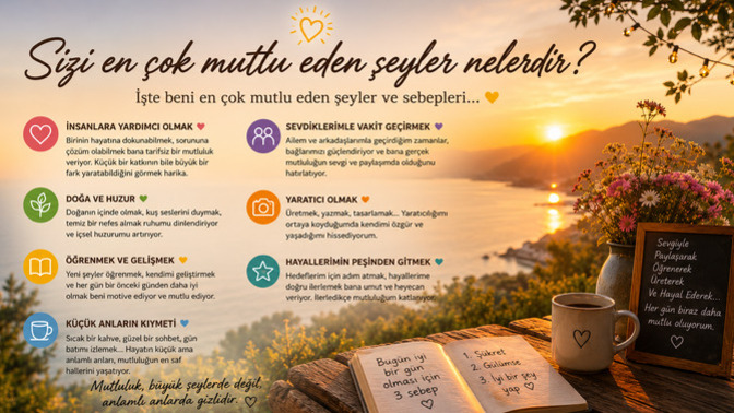 Sizi en çok mutlu eden şeyler nelerdir?