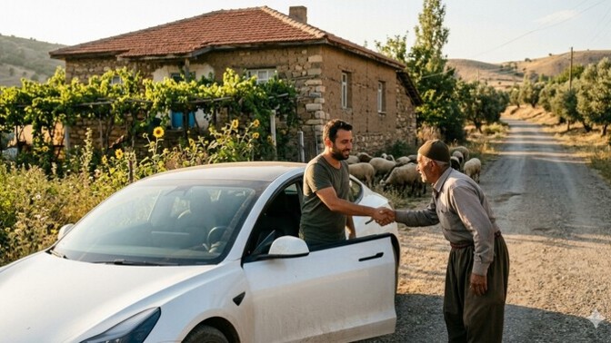 Tesla'n olsa onunla köye gider miydin?