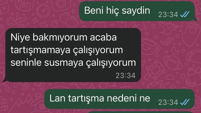 Tartışıp barıştıktan sonra hâlâ geç yazan sevgili istemiyor mudur?