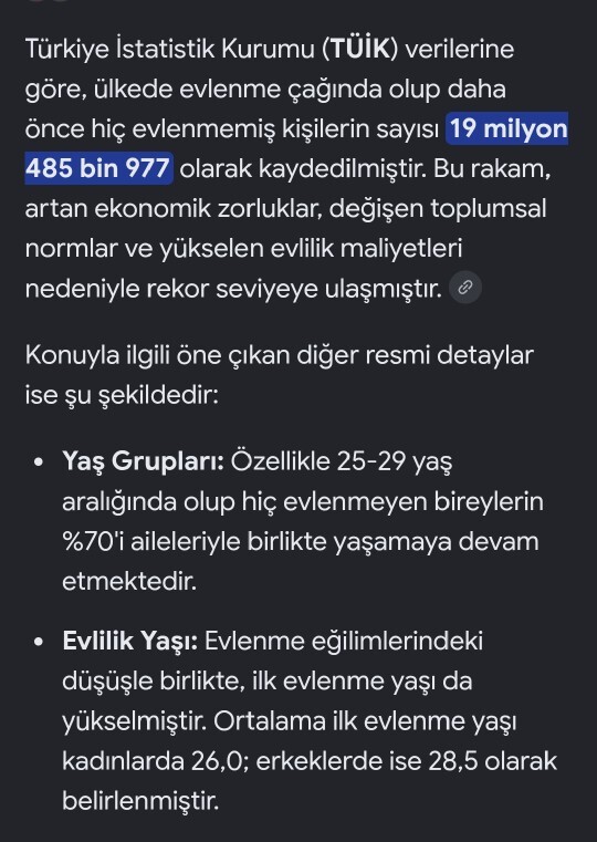 Ülkemizde evlilik çağında olup evlenmeyen 20 milyona yakın kişi varmış. Peki sen bu durumda hangi konumdasın?