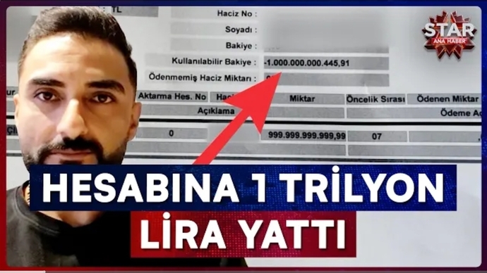 Bir vatandaşın hesabına yanlışlıkla 1 trilyon TL yattı. Siz olsanız o parayla ne yapardınız?