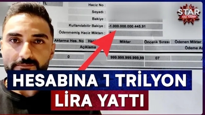 Bir vatandaşın hesabına yanlışlıkla 1 trilyon TL yattı. Siz olsanız o parayla ne yapardınız?