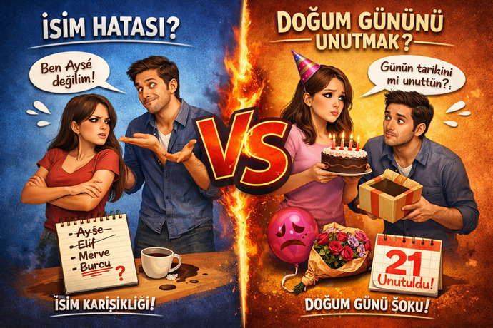 İsim hatası mı daha ağır, yoksa doğum günü unutmak mı?